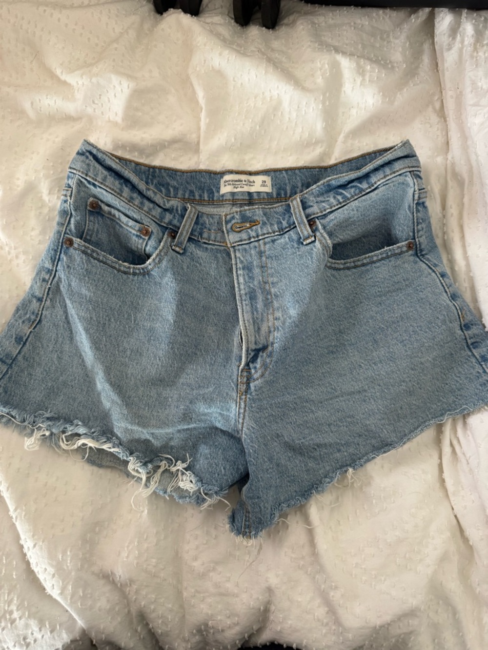 Abercrombie & Fitch Light Blue Denim Cutoff Shorts - 90’s cut off